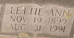 Lettie Ann <I>Braswell</I> Banner 