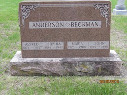 Maria <I>Anderson</I> Beckman 