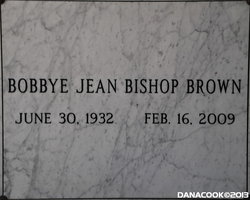 Bobbye Jean <I>Bishop</I> Brown 