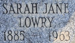 Sarah Jane <I>Lowry</I> Leslie 