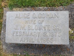 Alice O. <I>Gowan</I> Blount 