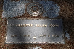 Charlotte <I>Palen</I> Cope 