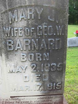 Mary Jane <I>Bennett</I> Barnard 