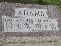 Mary Lucinda <I>Knott</I> Adams 