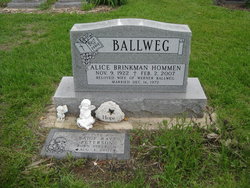Alice Ethel <I>Brinkman</I> Ballweg 