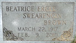 Beatrice Ercle “Bee” <I>Swearengin</I> Brown 