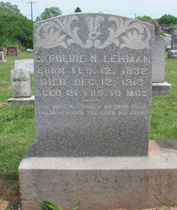 Caroline N <I>Brubaker</I> Lehman 