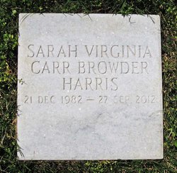 Sarah Virginia Carr “Sassy” <I>Browder</I> Harris 