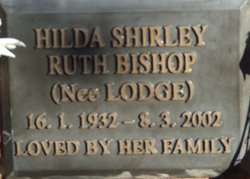 Hilda Shirley Ruth <I>Lodge</I> Bishop 