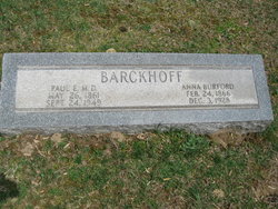 Anna M <I>Burford</I> Barckhoff 