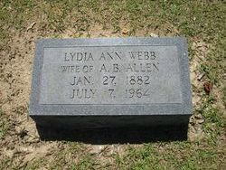 Lydia Ann <I>Webb</I> Allen 