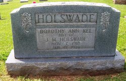 Dorothy Ann <I>Kee</I> Holswade 