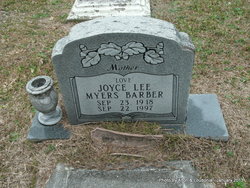 Joyce Lee <I>Myers</I> Barber 
