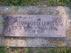Hannah Olivene <I>Hildreth</I> Lewis 