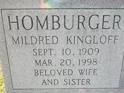 Mildred <I>Kingloff</I> Homburger 