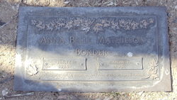 Anna Belle <I>Mathieson</I> Border 