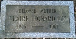 Claire <I>Leonard</I> Lee 