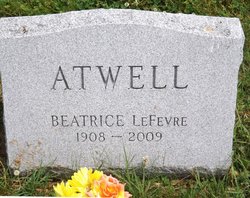 Beatrice V. “Bea” <I>LeFevre</I> Atwell 