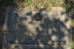 Isabel Virginia <I>Willis</I> Rowe 