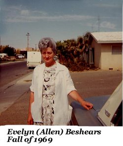 Willard Evelyn “Evelyn” <I>Allen</I> Beshears 