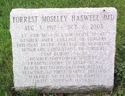 Dr Forrest Moseley Haswell 