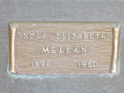 Nola Elizabeth <I>Goff</I> McLean 