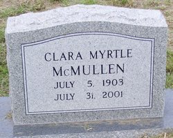 Clara Myrtle <I>Wimberley</I> McMullen 