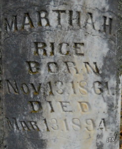 Martha H. <I>Gibson</I> Rice 
