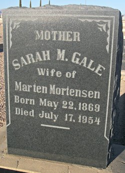 Sarah Maria <I>Gale</I> Mortensen 