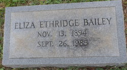 Eliza <I>Ethridge</I> Bailey 