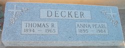 Anna Pearl <I>Ambler</I> Decker 