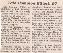 Lela <I>Compton</I> Elliott 