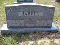 Mary <I>Davison</I> Harper 