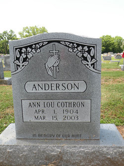 Ann Lou <I>Cothron</I> Anderson 