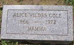 Alice <I>Wildes</I> Cole 