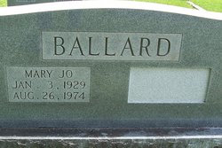 Mary Josephine <I>Gann</I> Ballard 