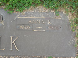 Anna Katharine <I>Klingler</I> Halk 