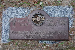 Beatrice Moselle <I>Johnson</I> Underwood 