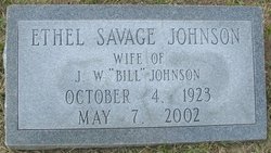 Ethel <I>Savage</I> Johnson 