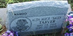 Alta Alice “Sally” <I>Bishop</I> Tarver 