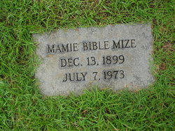 Mamie Belle <I>Bible</I> Mize 
