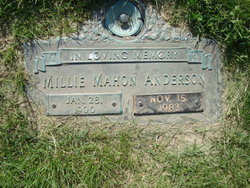 Millie <I>Mahon</I> Anderson 