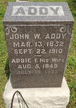 Abigail Iowa “Abbie” <I>Eckerson</I> Addy 