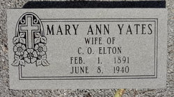 Mary Ann <I>Yates</I> Elton 