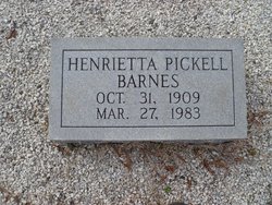 Henrietta Ouzts <I>Pickell</I> Barnes 