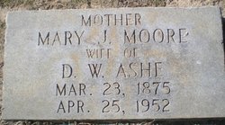 Mary Jane <I>Moore</I> Ashe 
