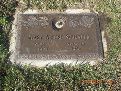 Mary Aletha <I>Alford</I> Schrader 