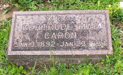 Gertrude Mae “Gertie” <I>Badgley</I> Caron 