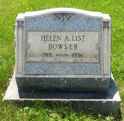 Helen A <I>List</I> Bowser 