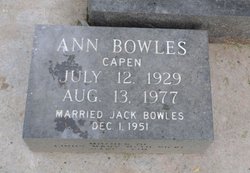 Ann <I>Capen</I> Bowles 